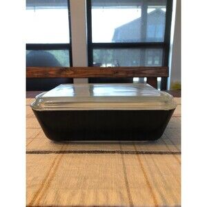 PYREX RARE BLACK 503 REFRIGERATOR DISH